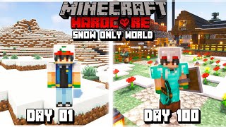 I Survived 100 Days of Hardcore Minecraft in Snow only World Hindi part01 [upl. by Lunette]