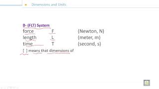 Fluid Mechanics 1  12  Dimensions and Units  1 [upl. by Eilrahc]