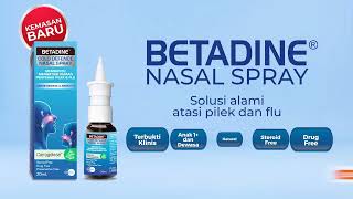 Betadine Nasal Spray Solusi Alami Atasi Pilek dan Flu Kemasan baru untuk anak 1 dan dewasa [upl. by Mera]