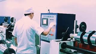 Dingfeng Capacitor Production process video step 1 cutting [upl. by Tull]