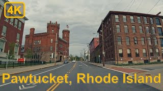 Driving in Downtown Pawtucket Rhode Island  4K60fps [upl. by Florance]