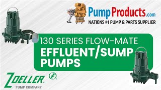 Zoeller 130 Series quotFlowMatequot Effluent Pump Product Highlight [upl. by Ithsav]