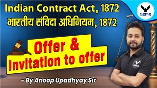 Indian Contract Act  Offer and Invitation to offer  Target 20  Anoop Upadhyay [upl. by Foah]