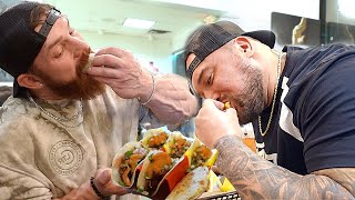 Flex Lewis And Big Boy Eating The Best Tacos In Orange County [upl. by Naillig]