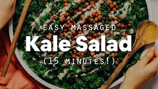 Easy Massaged Kale Salad 15 Minutes  Minimalist Baker Recipes [upl. by Leagiba268]