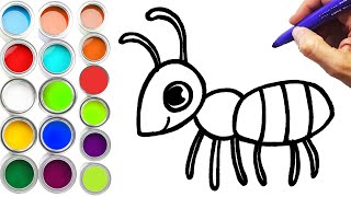 How To Draw An Ant Step By Step 🐜 Ant Drawing Easy [upl. by Nylcoj]