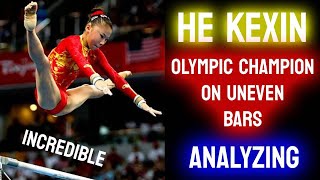 OLYMPIC BAR CHAMPION HE KEXIN ANALYZED IN DEPTH BY OLYMPIC GYMNAST LANCE RINGNALD [upl. by Nyla]