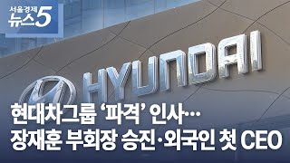 현대차그룹 ‘파격’ 인사…장재훈 부회장 승진·외국인 첫 CEO [upl. by Neelhtak]