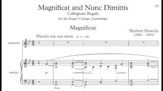 Herbert Howells  Magnificat Collegium Regale score video [upl. by Blandina71]