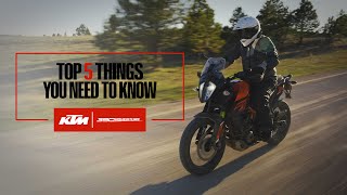 KTM 390 Adventure  5 Things You Need to Know [upl. by Senecal]