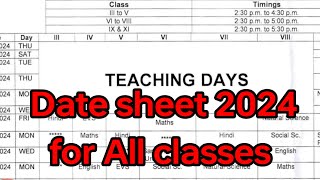 Date sheet 2024 final term की डेट शीट आ गई सभी classes कीइस तारीख से आप लोगों के exam शुरू है😱😱😱 [upl. by Mahla]