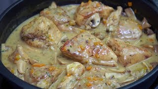 FRICASÉ DE POLLO  Receta tradicional [upl. by Yetac596]