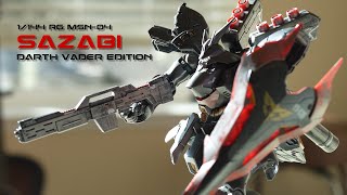 Custom Painting 1144 RG MSN04 SAZABI for Darth Vader Edition [upl. by Vilberg]