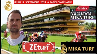 PRONOSTICS TURF 100 QUINTE  JEUDI 12 SEPTEMBRE 2024 PARISLONGCHAMP [upl. by Tullus]