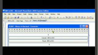 VBNET  32 BIT Base 02 to Base 10 Converter  Tutorial  Roylyn Andrews [upl. by Drazze]