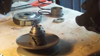 CLUTCH AND CLUTCH PULLEY ASSEMBLY AND DISASSEMBLY SCOOTER 50 CC [upl. by Addy]