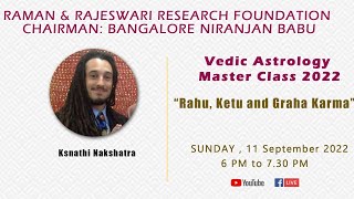 Secrets of Rahu Ketu and Graha Karma  Master Class  Ksanati Nakshatra [upl. by Sergius]