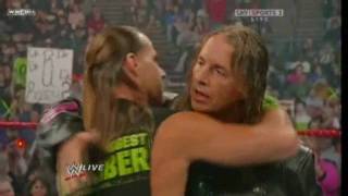 Bret Hart amp Shawn Michaels Shake Hands And Bury the hatchet Raw 1410 [upl. by Nnyw]