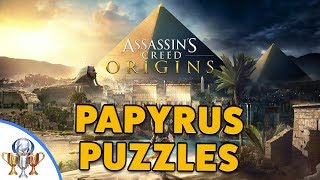 Assassins Creed Origins PAPYRUS PUZZLES  All Papyrus Mystery Puzzle and Solutions Walkthrough [upl. by Rhodie]