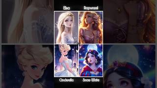 ELSA❄️ VS RAPUNZEL🍁VS CINDERELLA👠VS SNOW WHITE🍎✨freezingfrozenfrozenelsadisneyprincessvsshort [upl. by Cherey]