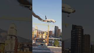 Airplane Crash in The City  Plane Crash in GTA 5 aviation flights planecrash [upl. by Erelia]