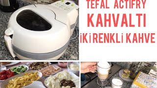 Tefal Actifry Original TanıtımıKullanımıKahvaltı Hazırlığı🍳İki Renkli Kahve Yapımı🧋 [upl. by Aryas]