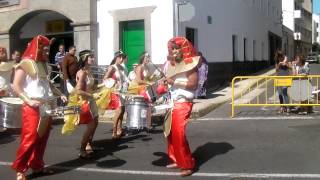 BATUCADA CHIMBAY 2013 CARNAVAL PORTEÑO EN ARRECIFE LANZAROTE [upl. by Eedrahc]