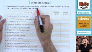 1 6 Sınıf Türkçe  1 Ünite  Sözcükte Anlam  Haluk SEYİT [upl. by Seniag]