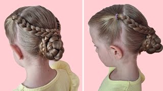 A beautiful hairstyle for school every day 🎀  Tutorial  Hairstyle for a girl [upl. by Luhe]