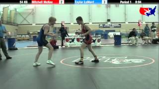 Mitchell McKee vs Taylor LaMont at 2013 ASICS FILA Cadet Nationals  GR [upl. by Terrye]