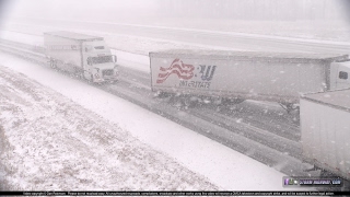 Interstate 55 pileup in snow caught on camera in 4K  Elkhart Illinois  February 8 2017 [upl. by Euqinotna]