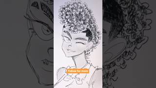 HowtoDraw a FroHawk in 3 easy steps blackhair drawingtutorial ytshorts mangaartist manga [upl. by Mortie873]