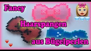 Schmuck aus Bügelperlen selber machen ❤ Haarspange mit Schleife DIY [upl. by Pulsifer]