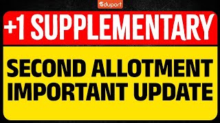 Plus One Supplementary second Allotment  Transfer  Latest Updates  Plus One Allotment 2024 [upl. by Maighdiln]