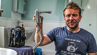 HOW TO CHANGE OR REPLACE SINGLE BATHROOM BASIN TAP [upl. by Nnayecats]