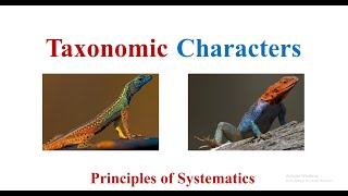 Taxonomic Characters [upl. by Drannel]