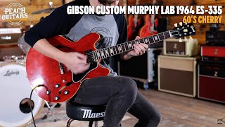 No TalkingJust Tones  Gibson Custom Murphy Lab 1964 ES335 60s Cherry [upl. by Kcirtapnaes]