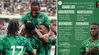 Super Eagles squad for World Cup qualifiers released [upl. by Esor90]