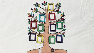 easy drawings  Draw a family tree  رسم شجره العائله  filfel drawing [upl. by Hamish584]