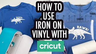 HOW TO USE IRON ON VINYL WITH CRICUT  LETS MAKE A TSHIRT Super Easy Beginner Tutorial [upl. by Levi]