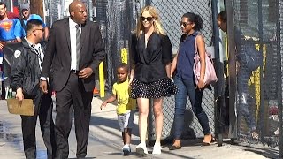 Charlize Theron Brings Son Jackson To Jimmy Kimmel Live [upl. by Jaeger]