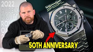 50th Anniversary Audemars Piguet Royal Oak 26240ST Khaki Dial 2022 Unboxing Review amp Opinion [upl. by Zenia]