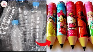 How to make Pencil Box from Water bottleDIY Pencil Box using Plastic BottleBest Out of Waste Craft [upl. by Revert]