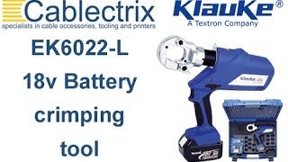 Klauke EK6022CFM Battery Crimping Tool [upl. by Edylc]