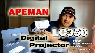 Apeman LC350 Digital Video Projector  Unboxing Apeman Mini Projector [upl. by Elolcin]