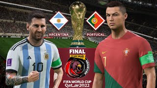 ARGENTINA VS PORTUGAL  FINAL FIFA WORLD CUP QATAR 2022  MESSI VS RONALDO  FIFA 23 [upl. by Yecats277]