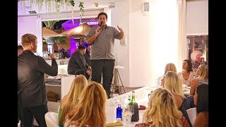 Arg from TOWIE and Tony Roberts Britains Got Talent singing LIVE in Bianco Tenerife [upl. by Seditsira]