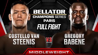 Costello van Steenis vs Gregory Babene  Bellator Paris [upl. by Anauqcaj125]