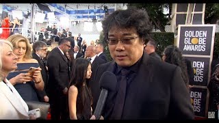 77th Golden Globes Red Carpet Bong Joon Ho [upl. by Pillihpnhoj570]