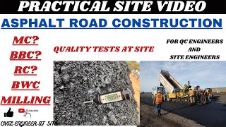 Asphalt Road Construction  Different Layers in Asphalt BBC BWC MC amp RC Milling of Asphalt Road [upl. by Cacie]